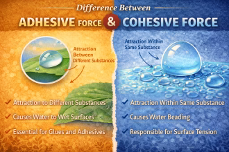 Difference Between Adhesive and Cohesive Force Explained
