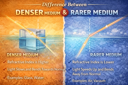 Difference Between Denser and Rarer Medium in Physics