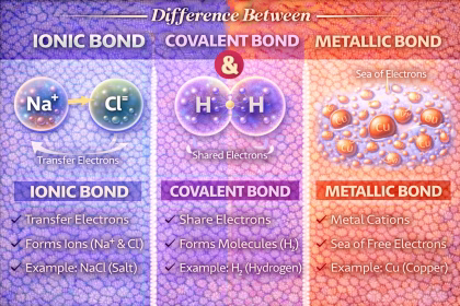 Difference Between Ionic, Covalent and Metallic Bonds