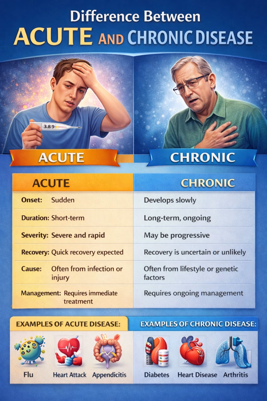 Difference Between Acute and Chronic Disease Explained