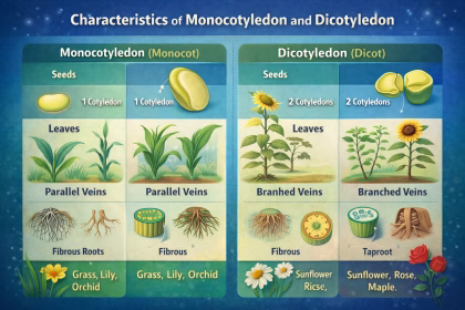 Characteristics of Monocotyledon and Dicotyledon
