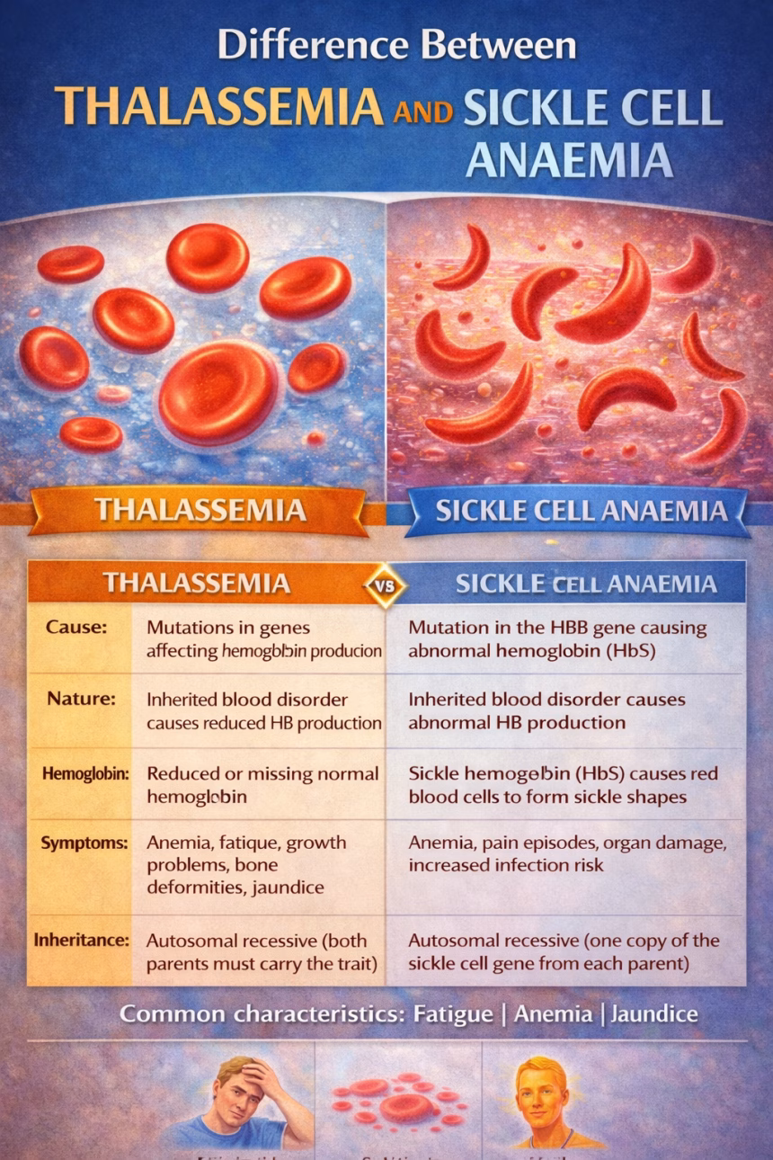 Difference Between Thalassemia and Sickle Cell Anaemia