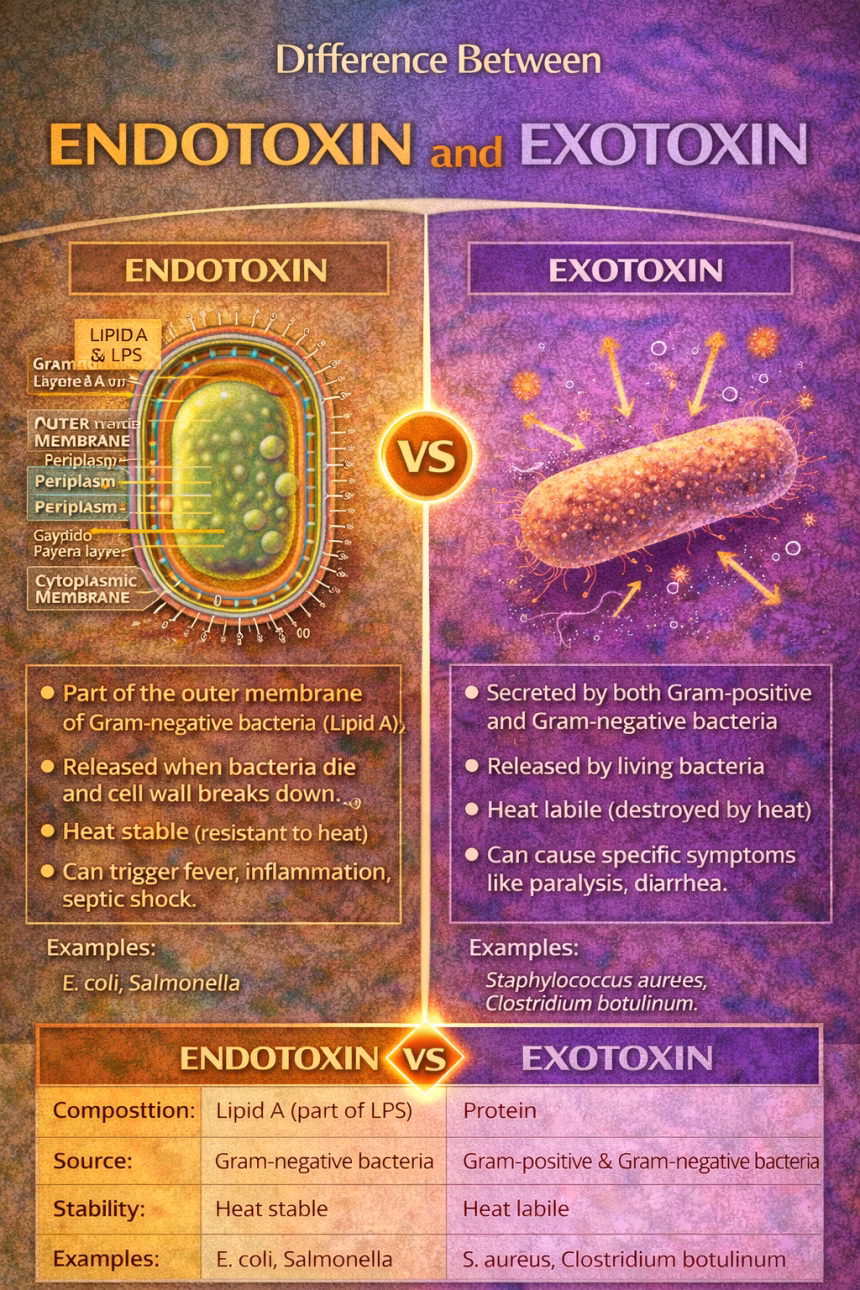 Difference Between Endotoxin and Exotoxin in Microbiology