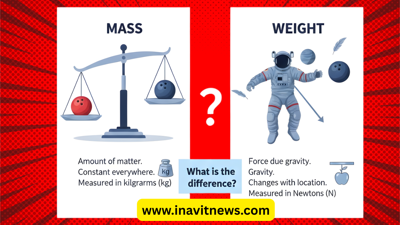 what is the difference between mass and weight