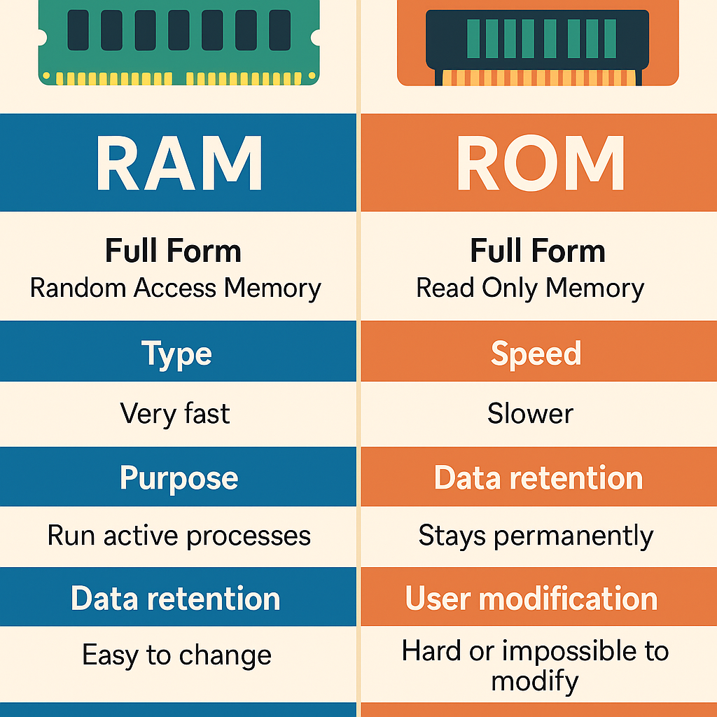 What Are the Difference Between RAM and ROM?