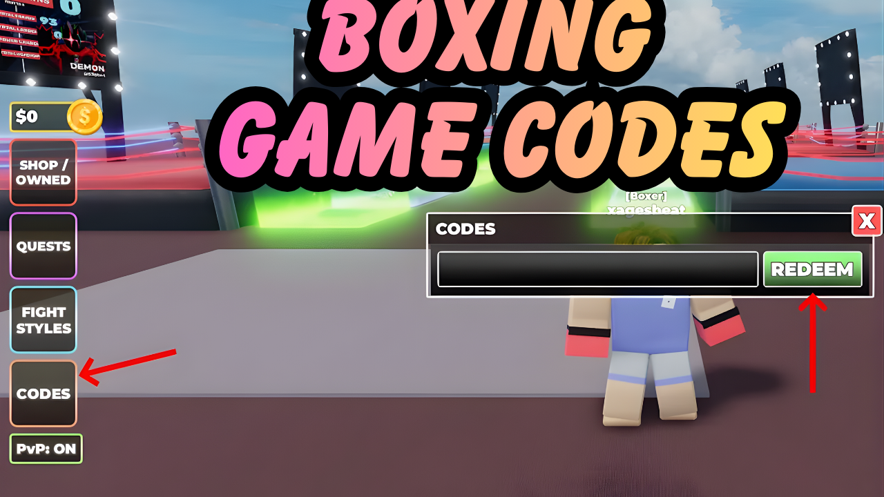 boxing game codes