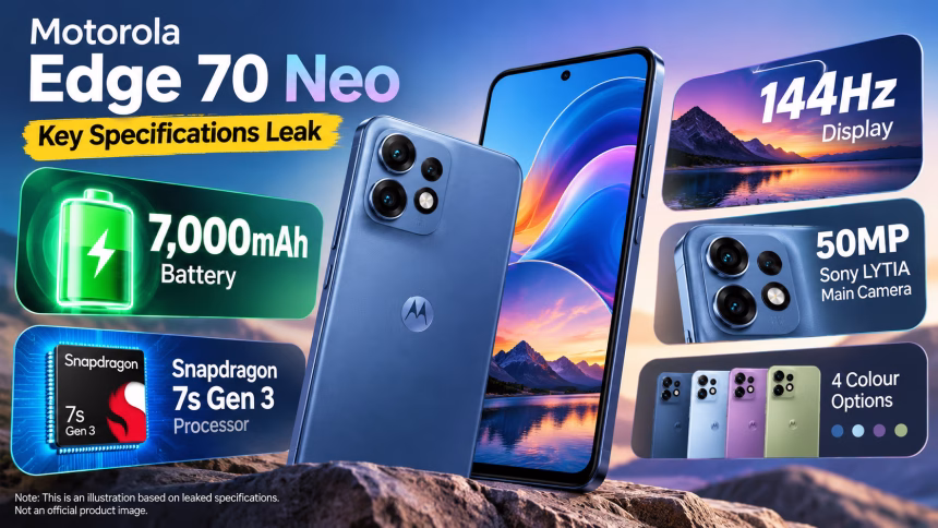 Motorola Edge 70 Neo Key Specifications Leak