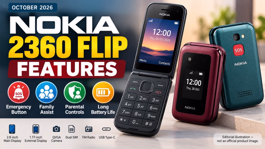 Nokia 2360 Flip Features